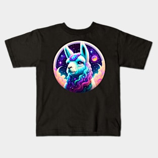 Cute Llama Galaxy Kawaii Animals Kids T-Shirt